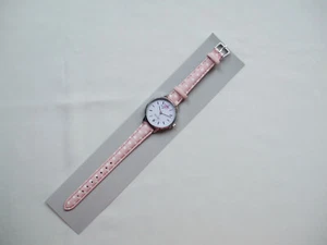 Ravel Ladies Watch White Face Pink Rose Detail Pink Polka Dot Strap New - Picture 1 of 2