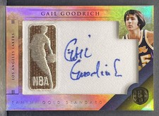 Gail Goodrich 2011 Gold Standard 17 NBA Logo Patch AUTO Lakers /99