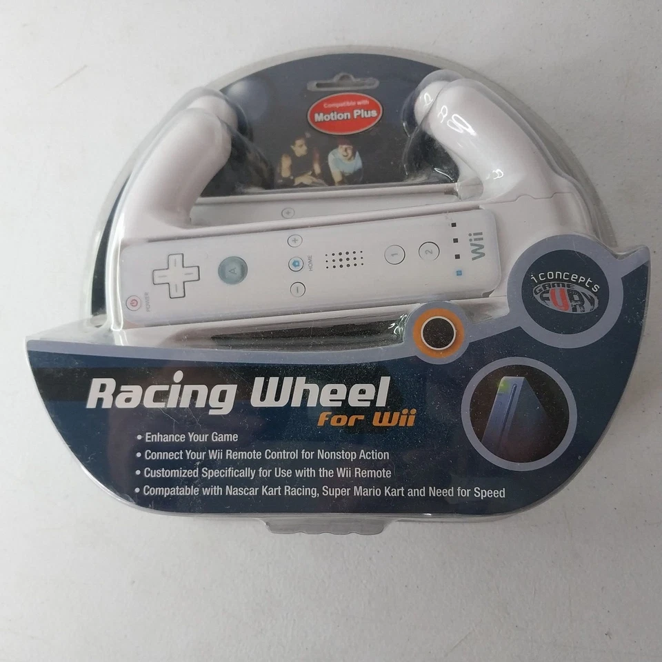 Concepts Sakar Dual Racing Wheels for Wii Remotes Compatible W/ Motion Plus New - Image 1 of 4