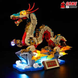 LED Light Kit for Auspicious Dragon - Compatible with LEGO® 80112 (Remote) - Picture 1 of 14