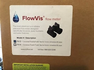 NEW FlowVis FV-3 Flow Meter with Tee 3" Schedule 80 Pipe - Picture 1 of 3