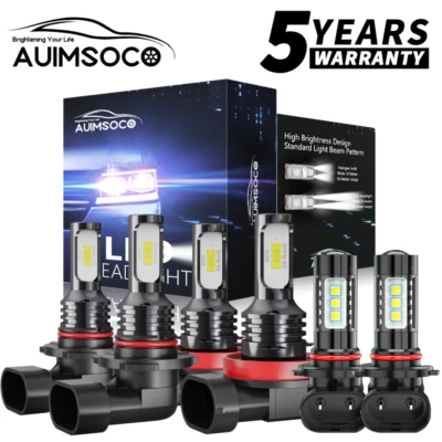 10000K LED Headlight Fog Light for Dodge Ram 1500 2500 3500 4500 5500 2009-2017 - Image 1 of 4