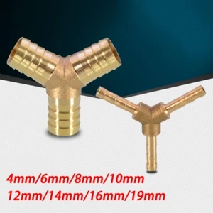 Copper Pipe Fitting 3 Way Connector Hose Brass Pagoda Gas Water Tube Fittings - Picture 1 of 12