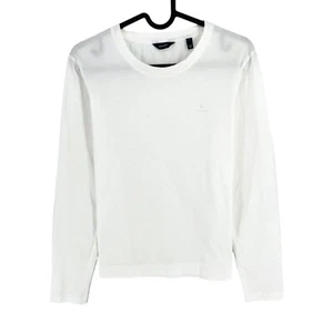 GANT White Original Crew Neck Long Sleeves T Shirt Size S - Picture 1 of 10