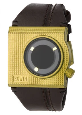 Reloj Edwin CHECKERED Hombre 3 Manejas, Caja Acero Inoxidable con Cuero Genunine Foto 1 de 4