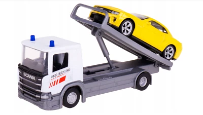 Scania P320 Tow Truck 1:64+Car Chevrolet Camaro 1:43 Diecast Welly - Image 1 of 4