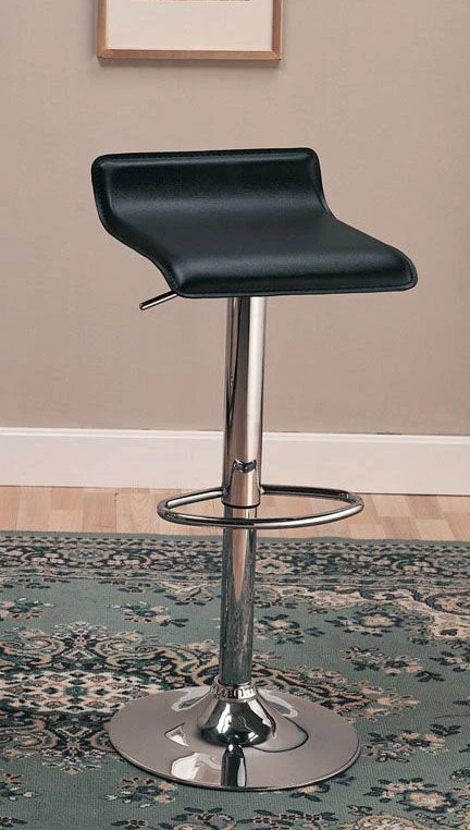 Taburete de bar giratorio ajustable negro y cromo silla de Coaster 120390 - Juego de 2 Foto 1 de 1