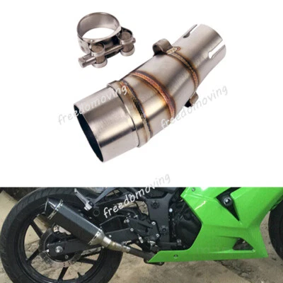 Tubo de conexión medio escape 51 mm acero inoxidable para Kawasaki Ninja300 250 Z250 Foto 1 de 4