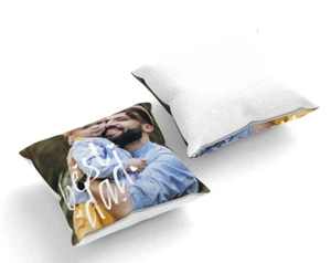 Kissen personalisiert - 40 x 40 cm - mit Foto gestalten - Fotokissen - Best Dad - Bild 1 von 2