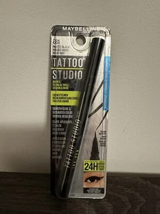 Maybelline 24H Tattoo Studio Liquid Eyeliner Ink Pen~Precise Tip 881 Matte Black - Picture 1 of 2