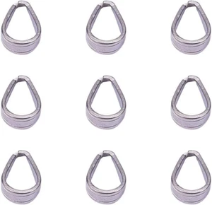 Pandahall 20Pcs Pinch Clip Bail Clasp 304 Stainless Steel Pendant Charm Connecto - Picture 1 of 12