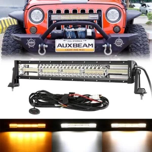 AUXBEAM 22"Inch LED Offroad Work Light Bar Spot Flood Combo For Truck Boat Jeep - Picture 1 of 12