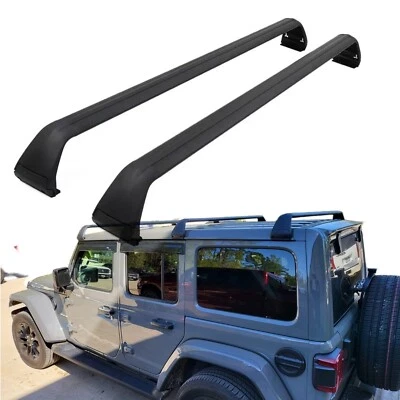 2 piezas barras transversales aptas para Jeep Wrangler JK 2007-2017 techo rígido rieles portaequipajes aluminio Foto 1 de 4