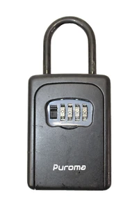 Puroma Key Lock Box - Resettable Combination Lockbox, Portable, Waterproof - Picture 1 of 8