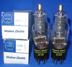 NOS NIB Matched Pair Western Electric 311B Vacuum Tubes Same 1968 Date #2 - Picture 1 of 4