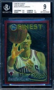MICHAEL JORDAN 1995-96 TOPPS MEJOR PLATO Y SWISH CON PIPPEN BGS 9 TARJETA COMO NUEVA #DS4! - Imagen 1 de 3