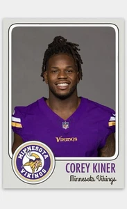 Corey Kiner Novelty Football Card! Minnesota Vikings - Picture 1 of 1