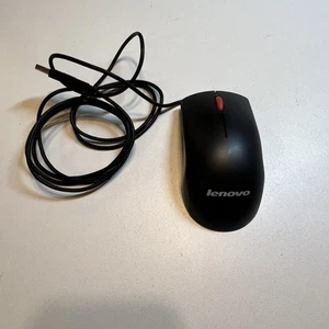 Lenovo Black Wired USB Optical Mouse - Picture 1 of 3