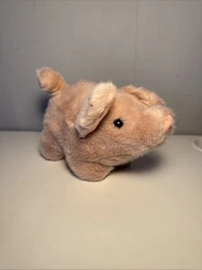 Vintage Chad Valley Pig Farm Animal Soft Plush Toy 8" Pink - Picture 1 of 8
