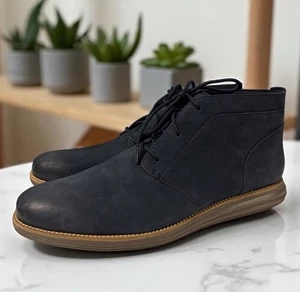 Cole Haan  Navy Blue Men's Original Grand Chukka Boots Size 14W 14 Wide EUC - Picture 1 of 9
