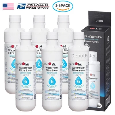 Filtro de agua helada para refrigerador LG LT1000P 2/3/4/x EE. UU. ADQ747935 GF-D706BSL Foto 1 de 4