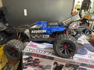 Arrma Kraton 4x4 4S 55mph 1/10 Remote Control Car Teal/Black Spectrum Parts Inc - Picture 1 of 24