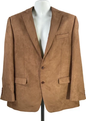Chaqueta Blazer Lauren Ralph Lauren Para Hombre Marrón Gamuza 2 Botones - 44L Foto 1 de 4