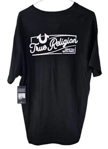 Men's True Religion Western Crew Neck Black T-Shirt - Size 2XL $59.00 - Picture 1 of 4