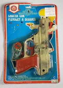 Vintage Arkin A-OK Plastic Saucer Gun Toy in Original Package Sears Tag 80's  - Picture 1 of 9
