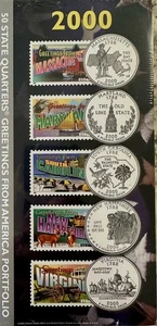 2000 50 State Quarters Greetings from America Portfolio Volume 2 US Mint Sealed - Picture 1 of 2