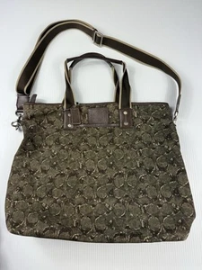 COACH Authentic Tote Bag Heritage Web Canvas Printed Web Print Olive khaki - Bild 1 von 10