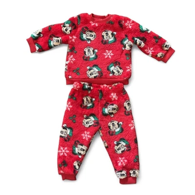 Disney Baby Minnie Sherpa Set Red Holiday Outfit 18 M NWT  - Image 1 of 4