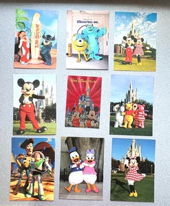Disney Figurenbilder 2 von jedem Mickey Folienpostkarten 4" x 7" Menge 18 - Bild 1 von 13