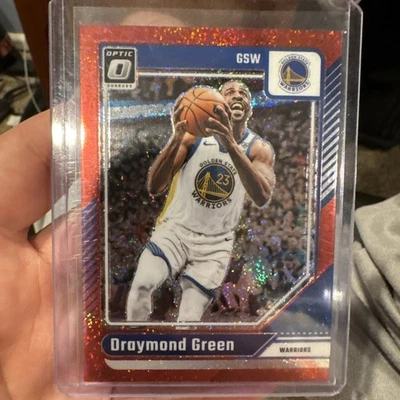 Draymond Green #129 Red Glitter Prizm/75 2024-2025 Panini Donruss Optic Foto 1 de 2