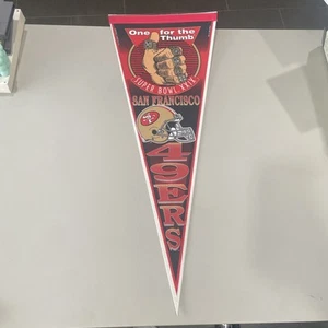 1994 SUPER BOWL XXIX San Francisco 49ers Wincraft Felt Pennant NFL Champs 30x12 - Picture 1 of 9
