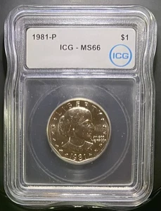 1981-P Susan B Anthony - $1 Dollar - MS66 Uncirculated - Picture 1 of 2