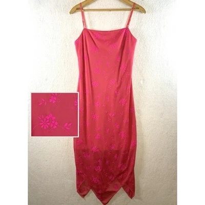 VTG City Triangles Womens Y2K Fairy Mesh Midi Dress Sz M Coquette 90s Floral - Image 1 of 4