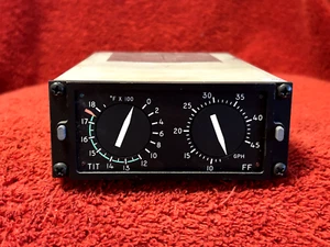 INDICADOR PIPER MÓDULO ANALÓGICO DUAL TIT/FLUJO DE COMBUSTIBLE P/N 9A4030 PIPER P/N 599-586 - Imagen 1 de 6