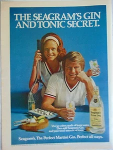 1977 SEAGRAM'S GIN & TONIC SECRET Vintage Kunstdruck Anzeige - Bild 1 von 1