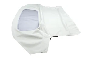 Fits Fiat 124 Spider CS1 1600 1800 Convertible Soft Top 1966-1979 WHITE Vinyl - Bild 1 von 5