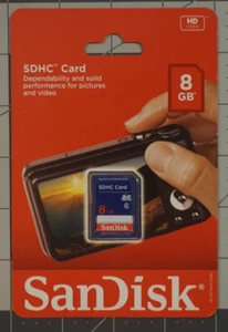 SanDisk 8GB SDHC Card - Retail Brand New Sealed - Photo 1/3
