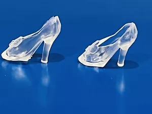 Barbie Doll Clear Translucent Princess Clear Plastic Slippers Shoes - Picture 1 of 17