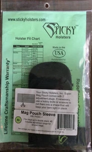 Sticky Mag Pouch Sleeve Fits Any Pistol Magazine Black Finish - Picture 1 of 2