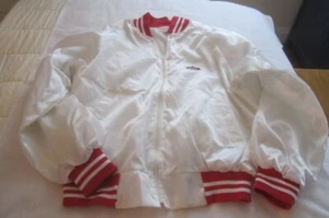 Vintage Men's Size XL White Nylon HARTWELL Jacket CANADIAN NATIONAL RAILWAYS - Picture 1 of 6