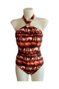 MICHAEL KORS multicolor halter swimsuit 1-piece Sz 10 - Picture 1 of 2