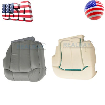 Cubierta de asiento inferior del conductor y cojín de espuma gris para Chevy Silverado Tahoe 1999-2002 Foto 1 de 4