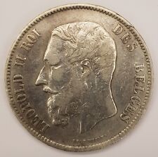5 francs1868 Belgique Léopold II Roi des Belges argent