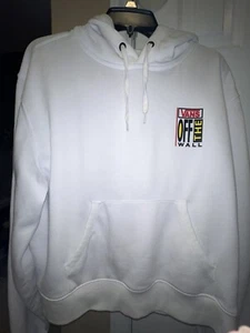 Vans "Off The Wall" offizieller weißer Retro Pullover Hoodie Sweatshirt Größe Large - Bild 1 von 5
