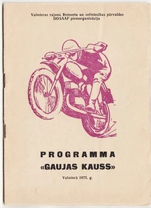 LATVIA 12th Traditional MOTORCYCLE RACE Gaujas Kauss CUP PROGRAM Valmiera 1975 - Picture 1 of 6