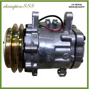 Air Conditioning Compressor W/ Clutch For John Deere Komatsu & Hitachi KHR3536 - Picture 1 of 4
